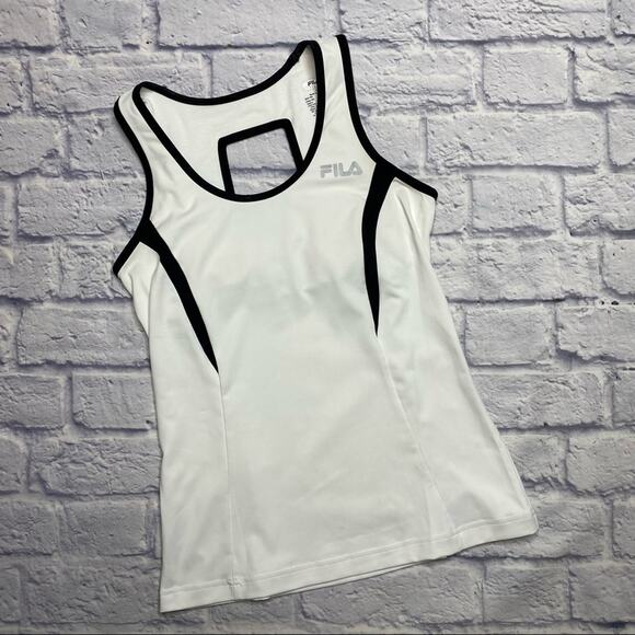 Fila Tops - Fila Sport Athletic Tank in White